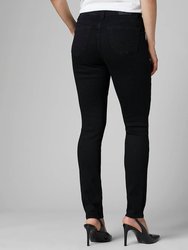 Cecilia Mid Rise Skinny Jeans - Black