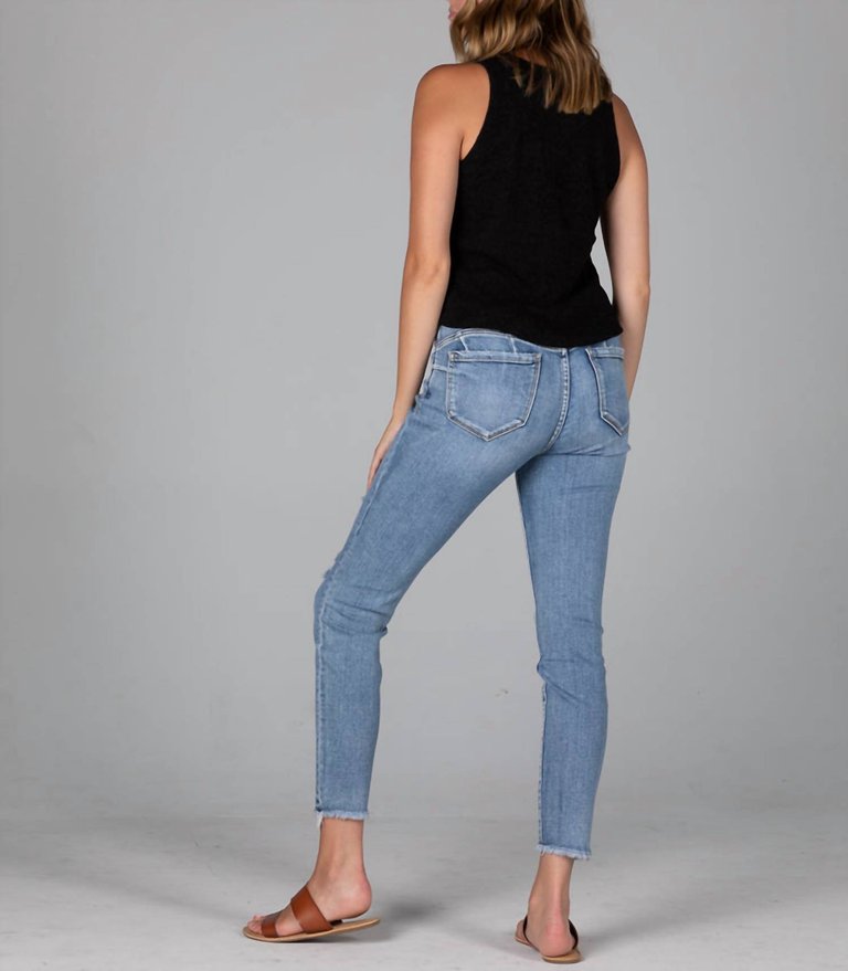 Cecilia Mid Rise Skinny Jeans In Soho Blue