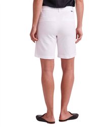 Maddie 8 Inch Mid Rise Pull-On Twill Short