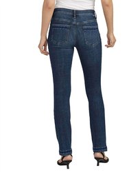 Mid Rise Ruby Straight Pocket Embroidery Jeans