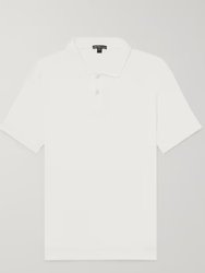 Elevated Lotus Jersey Polo - White