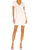 Short Sleeve V Neck Blouson Dress - White