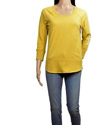 Women California Cotton T-Shirt - Mustard