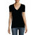 Women V-Neck Short Sleeve T-Shirt - Black