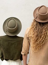 Noble Wool Fedora Hat - Pale Olive