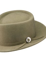 Noble Wool Fedora Hat - Pale Olive - Pale Olive