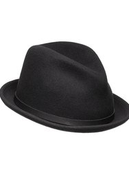 Viv Short Brim Fedora Hat - Black