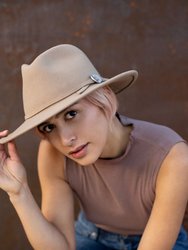 Willa Wide Brim Wool Hat - Fawn