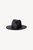 Simone Packable Straw Hat In Black - Black