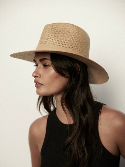 Janessa Leone Simone Packable Straw Hat In Sand product