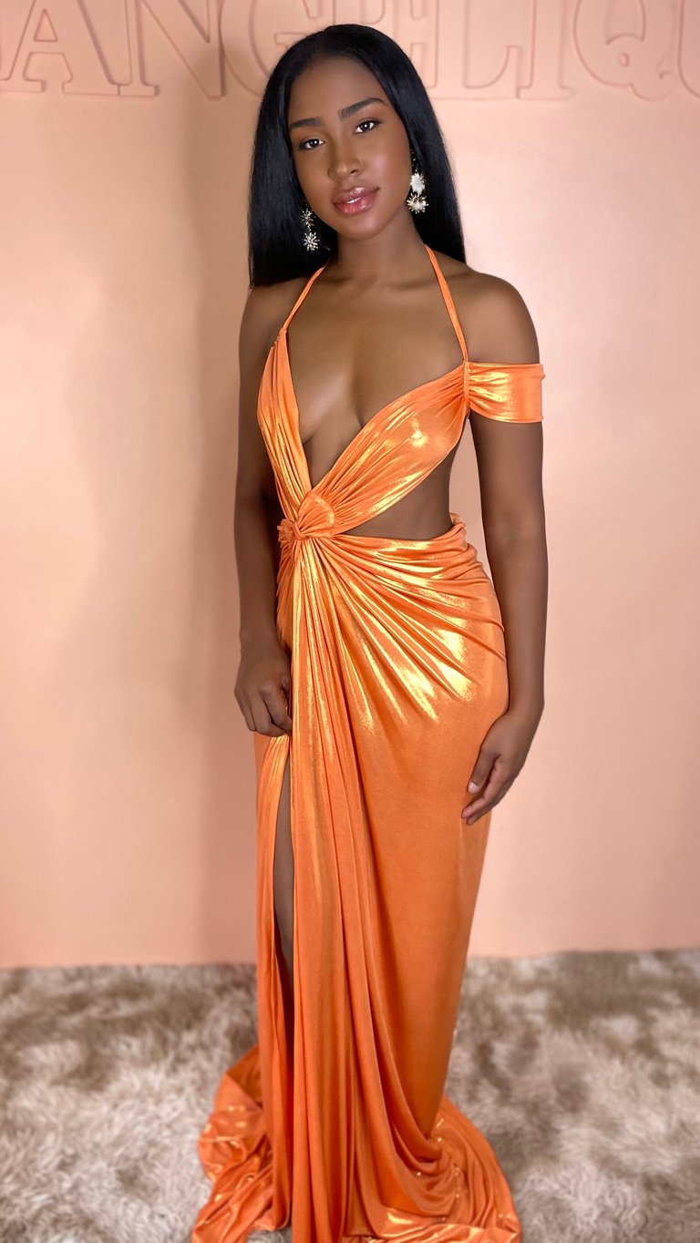 Donna Dress- Orange - Orange