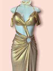 Selene Dress - Gold - Gold