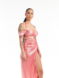 Selene Dress - Metallic Pinks