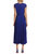 Cap-Sleeve Pleated Midi-Dress In Blue