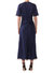 Floral Cloque Jacquard Dress In Navy