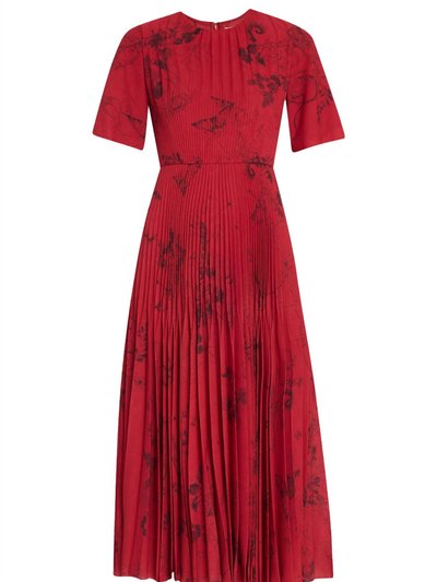 Jason Wu Printed Short Sleeve Midi Day Dress In Red product