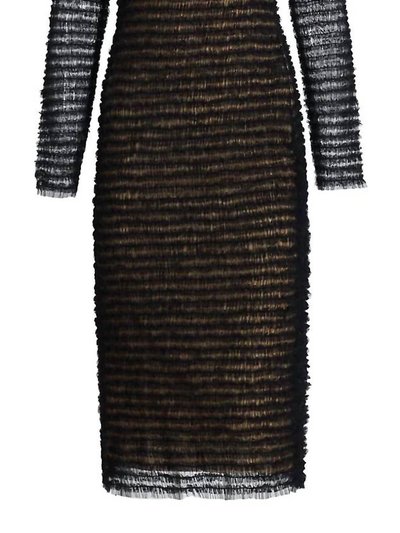 Jason Wu Smocked Long Sleeve Midi Dress In Black product