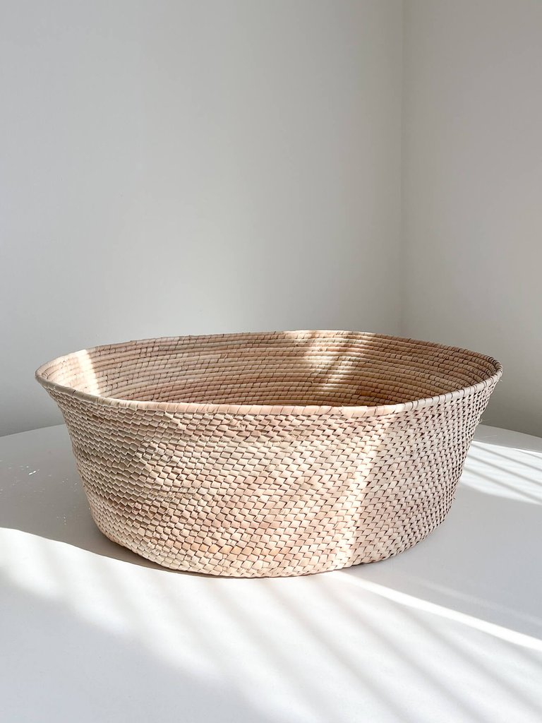 Large Palm Floor Basket - Natural