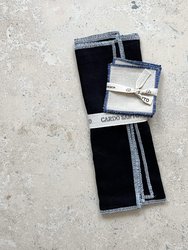 Linen Napkins, Set Of 4 - Black & Gray