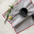 Linen Napkins, Set Of 4 - Gray & Red - Gray & Red