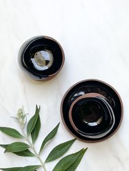 Small Terra-cotta Plates - Black