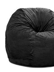 Saxx 4 Foot Round Bean Bag W/ Removable Cover - Black