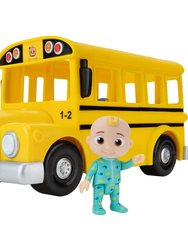 CoComelon Musical Yellow School Bus, Plays ‘Wheels on The Bus,’ Featuring Removable JJ Figure