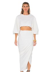 Noor Skirt White - White