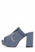 Magda Platform Sandal In Blue Denim