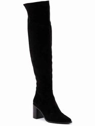 Parisah Over The Knee Boot In Black - Black