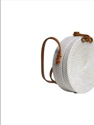 Ata Bali Round Rattan Crossbody Bag