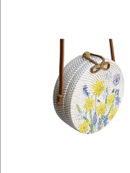 Ata Blossom Rattan Crossbody Bag