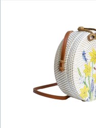 Ata Blossom Rattan Crossbody Bag