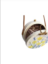 Ata Blossom Rattan Crossbody Bag