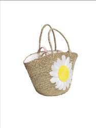 Daisy Beach Tote - White