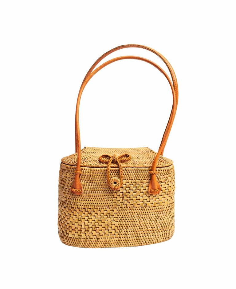 Doria Rattan Shoulder Bag - Natural