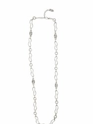 Jelavu Chain Necklace With Crystal - Silver