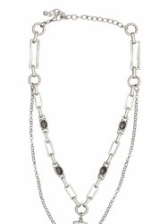 Jelavu Necklace With Crystal - Silver