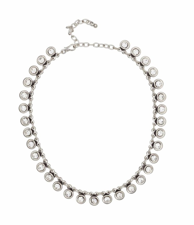 Jelavu Necklace With Crystals - Silver