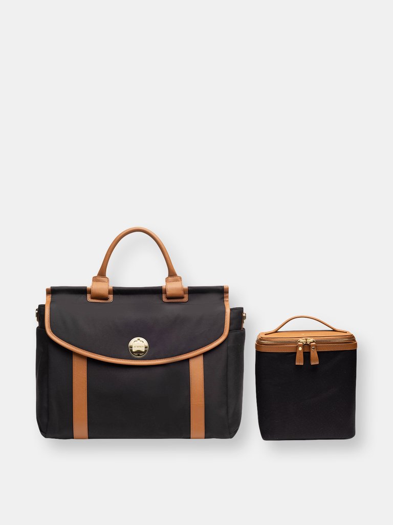 Jules - Black with Brown Trim