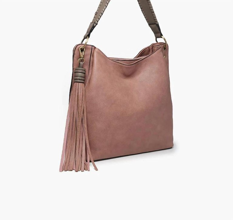 Amber Hobo Bag In Rosewood - Rosewood