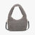 Gabrielle Sherpa Shoulder Bag With Strap In Grey - Grey