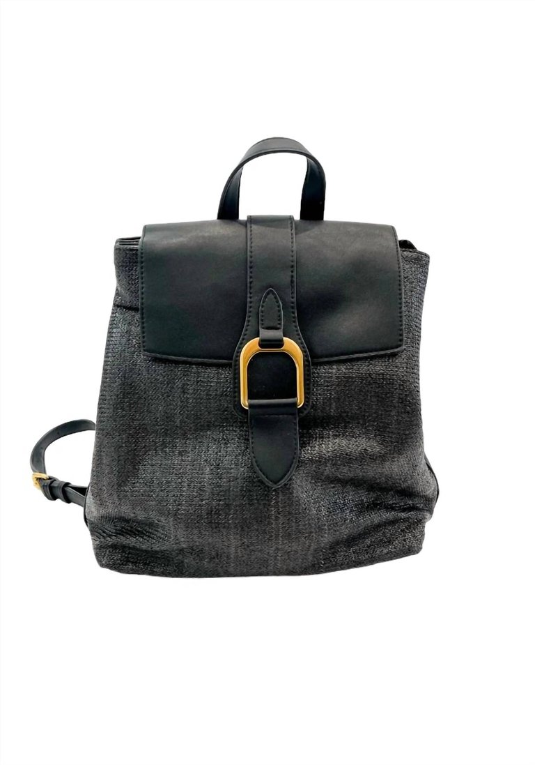 Women's Avani Buckle Backpack In Black - Black