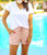 Attracting Attention Leopard Drawstring Everyday Shorts In Blush