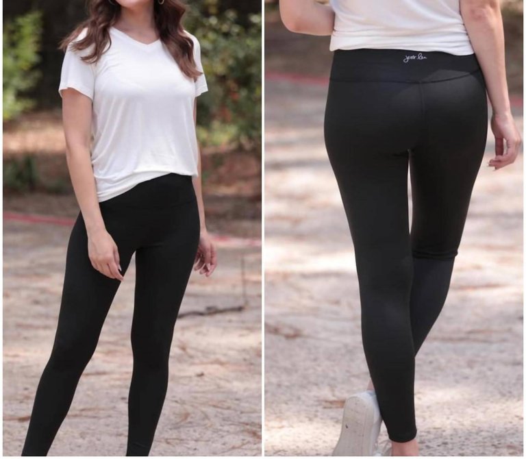 Basic Leggings In Black - Black