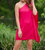 Next Chapter One Shoulder Dress In Magenta