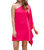 Next Chapter One Shoulder Dress In Magenta - Magenta