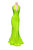 Evening Gown - Neon Lime Green