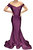 Off The Shoulder Evening Gown - Purple