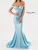 Off The Shoulder Evening Gown - Blue
